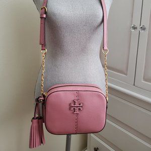 Tory Burch pink  leather crossbody